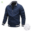 winter fleece-lined wholesale men's casual sport blank thick outdoor casual jacket with zipper fleece